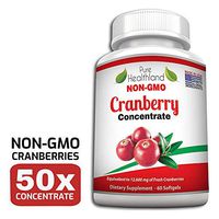 Non GMO Cranberry Concentrate Supplement Pills for Urinary Tract Infection UTI. Equals 12600mg Cranberries. Triple Strength for Men and Women, Easy to Swallow Softgels