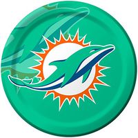 Creative Converting 8 Count Miami Dolphins Paper Dinner Plates
