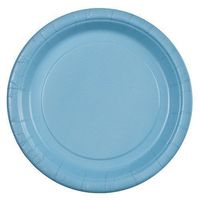Party Dimensions 71172 24 Count Paper Plate, 7-Inch, Light Blue