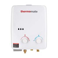 Thermomate AZ132 1.32 GPM Propane Tankless Water Heater for Outdoor & Indoor, Low Pressure Startup, White