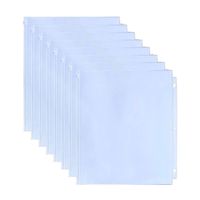 Antner Letter Size Binder Pockets 3 Holes Zipper Binder Folders for Ring Binder Loose Leaf Bags, Waterproof Pouch Document Filing Bags, 8 Pack