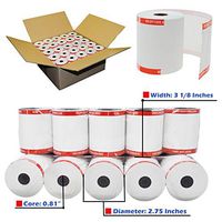Premium Shrink Wrap 3 1/8" x 230' (50 Rolls) Cash Register Rolls BPA Free - BuyRegisterRolls 318230