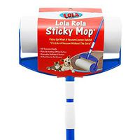 Lola Rola Sticky Mop, Picks Up Dirt, Dust, and Hair, Pet Hair Remover, Adhesive Roller,  9” Wide Roller Head, Includes 30 Large Adhesive Perforated Sheets, Must Have For Pet Owners