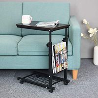 Medical Adjustable Overbed Table Bedside, Simple Household Movable Food Tray/Mobile Computer Desk, Rolling Medical Table Hospital Bed Table (Color : C)