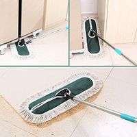 Flat mop Cotton Yarn Large Size Office Meeting Room Factory Cleaning Household Cotton mop Hotel Cotton mop@40CM mop (Including Pole) + 1 Replacement Cloth