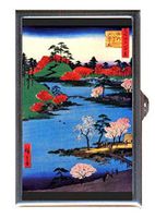 Japanese Woodblock Along River Decorative Pill Box