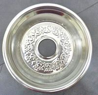 Metal Nargila Sheesha Shisha Tray Hookah Plate Tray Egyptian Stainless 7.4"