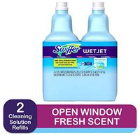 Swiffer Wetjet Hardwood Floor Mopping and Cleaning Solution Refills, All Purpose Cleaning Product, Open Window Fresh Scent, 1.25 Liter, 2 Pack