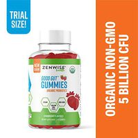 USDA Organic Probiotic Gummies - 5 Billion CFU Vegan Probiotics for Digestive Health - Gas, Bloating, Constipation & Diarrhea Relief - Immune, Metabolism & Urinary Tract Aid - 10 Strawberry Chewables