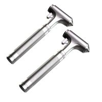 OUDEW Glass Breaker, Window Hammer, Metal Car Safety Hammer,with Hard Alloy Head Window Breaker Seat Belt Cutter Aluminium Alloy Emergecy Escape Tool(2PCS)