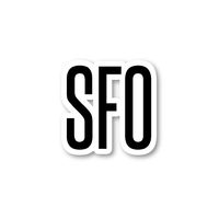 SFO San Francisco Sticker Airport Codes Stickers - Laptop Stickers - Vinyl Decal - Laptop, Phone, Tablet Vinyl Decal Sticker S12169