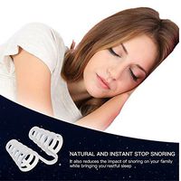 Anti Snoring Aid Solutions, 4 Set Reusable Snore Stopper Nose Vents Nasal Dilators Snoring Mouthpiece Solution for Natural and Comfortable Sleep, Instant, Fast and Safe Snore Relief (1 Pack)