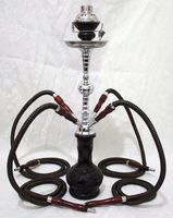 4 Hose Hookah Pipe Black Jack 22 Nargila Shisha Smoking Party Set with Four Pro Lounge Hoses by Hookah4sale 4-Hose