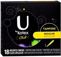 U by Kotex Click Unscented Tampons Regular 18 Each (Pack of 3)