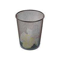 STAPLES Brighton Professional Black Wire Mesh Round Wastebasket, 5 gal.
