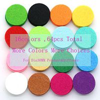 23mm 64PCS Felt Pads for 30MM Essential Oil Diffuser Necklace or Car aromatherapy diffuser Vent Clip