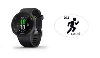 HRM Garmin Forerunner 45 GPS Running Watch Black Bundle with 6x4 Oval Car Magnet (26.2)