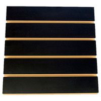 KC Store Fixtures A01103 Slatwall Melamine, 4' x 8' x 3" Oc, Black (Pack of 5)