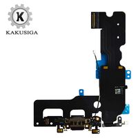 KAKUSIGA Compatible with iPhone 7plus Charging Port Dock Connector Flex Cable + Microphone + Headphone Audio Jack Replacement for 7 Plus 5.5" (Black)