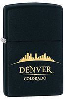 Zippo Personalized Message Engraved Customized Gift for Him for Her America USA Famous Ciy Indoor Outdoor Windproof Lighter (Style14)