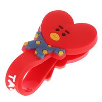 Nuofeng - Kpop BTS Bangtan Boys Power Cord Organizer Cartoon Kawaii Headphone Cable Ties Organizer Earphone Wrap Winder USB Cable Clip Clasp Button(H01)