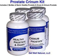 Prostate Crinum Kit (1 Month Supply: 2 btls of Crinum Prostate & 2 btls of Healthy Prostate & Ovary) with Crinum Latifolium, Vegan Kosher Caps. Prostate Herbs for Optimal Support*
