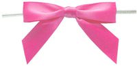 BAYWIND LTD; Medium Twist Tie Bows- 100pc (Hot Pink)