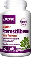 Jarrow Formulas Natural Source Pterostilbene, Supports Cardiovascular & Neurologic Health, 50 Mg, 60 Veggie Caps