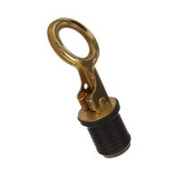 attwood Brass Plated Handle Snap-Handle Drain Plug (New Version)
