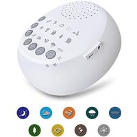 White Noise Sleep Machine 15 Soothing Sounds Aid Machine Sound Therapy with Earphone Jack Timer Setting 2 Power Supply Ways for Adults Baby Home Office Travel Fauay