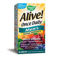 Nature's Way Alive! Once Daily Men's Multivitamin, Ultra Potency, Food-Based Blends, 60 Tablets