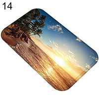 TbpersicwT Home bedroom carpet door mat, Fresh Beach Sky Kitchen Hallway Door Mat Entrance Rug Non-slip Bathroom Carpet - 14#