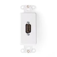 Leviton 41647-W Decora Insert HDMI Wallplate, White