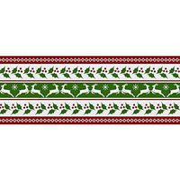 INTERESTPRINT Merry Christmas Reindeers and Holly 58 x 23 Inch Gift Wrap Wrapping Paper for Boys, Girls, Adults - 2 Rolls