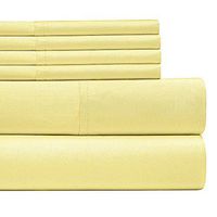unbrand 6 Piece:Egyptian Home Collection 1800 Series Luxury Deep Pocket Bed Sheet Queen Size/Vanilla