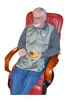 TidyTop Stylish Clothing Protector, Plaid, Adult Bib, 18" by 35"