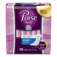 Poise 19566 Moderate Absorbency Pads 12.4'' Case of 96