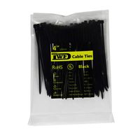 Zip Ties 4 Inch Black - DWFeng Nylon Cable Ties，Multi-Purpose Wire Wraps 18 LB Tensile Strength 100 Pieces