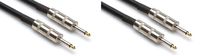 (2) Hosa SKJ-420 14 Gauge AWG 20' Foot 1/4" TS To 1/4" TS Speaker Cables Pair