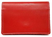 Kibodan Leather Pill Case Wallet - Weekly Pill Organizer (Red)