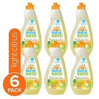 Concentrated Liquid Dish Soap - Light Citrus Scent - Non-Toxic, Plant-Based, Hypoallergenic - 22 Ounce Bottle (Pack of 6)