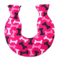 1.6L Neck/Shoulder Hot Water Bottle Water-Filled Bag with Rose Red Villus Cover