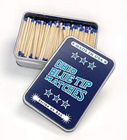 Ohio Blue Tip Safety Matches in Tin Light On Container Hand Packed in USA
