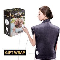 XXX-Large Electric Heating Pad for Neck, Shoulders and Back Pain，Heated Pad with Auto Off, ETL Certified, FDA Registered, 3 Temperature Settings, Fast Heating, 24" x 37"