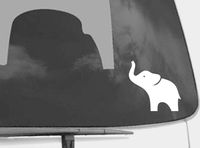 White Elephant Car Decal - Macbook Decal - Removable Vinyl Sticker Skin for Apple Macbook Pro Air Mac Laptop