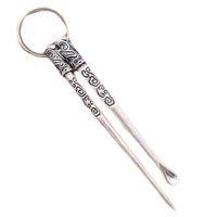 Portable Ear Pick Silver Earpick Ear Wax Remover Spoon and Toothpick, 1 Set