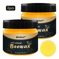 2Pieces Wood Seasoning Beewax-Beeswax polish furniture, All-Purpose beeswax for wood furniture care (+2 Sponge) (2pcs)