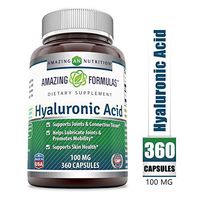 Amazing Formulas Hyaluronic Acid 100 mg Capsules - Support Healthy Connective Tissue and Joints - Promote Youthful Healthy Skin (360 Count)