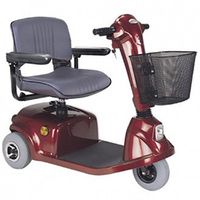 CTM - HS-320 - Mid-Range Travel Scooter - 3-Wheel - Burgundy