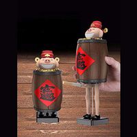 Novelty Cigarette Dispenser Lucky Pig Automatic Cigarette Case Stretch Popup Cigaret Case Holder Decorative Barrel Cigarette Pocket Box for 10 Cigarette